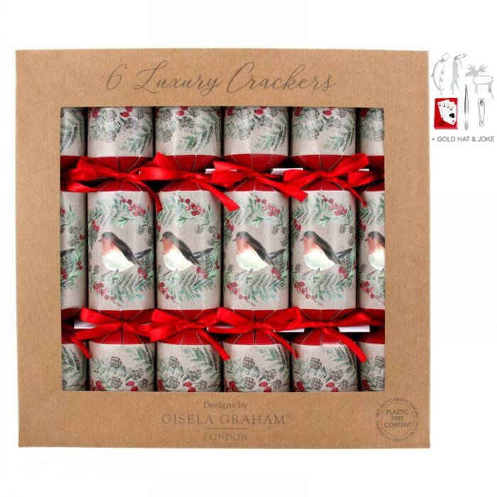 Woodland Robin Crackers Box of 6