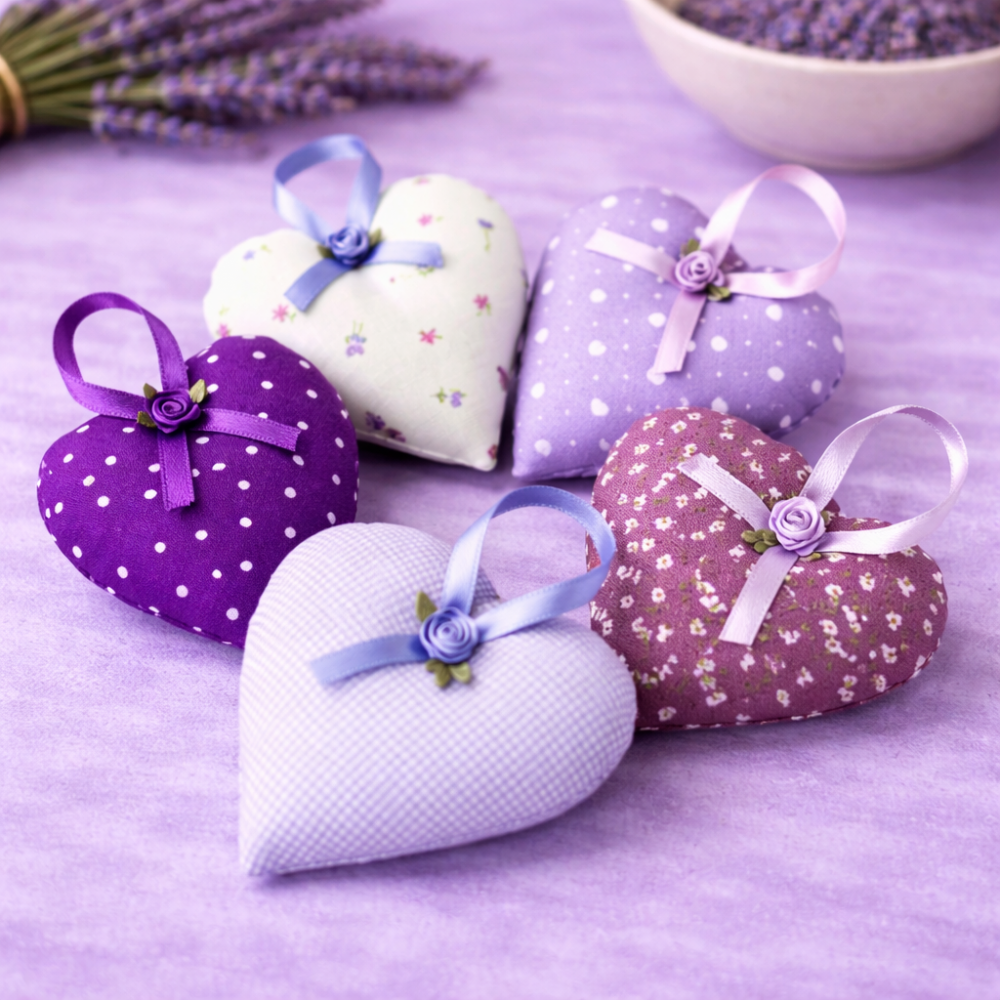 Handmade by Alyson Lavender Hearts